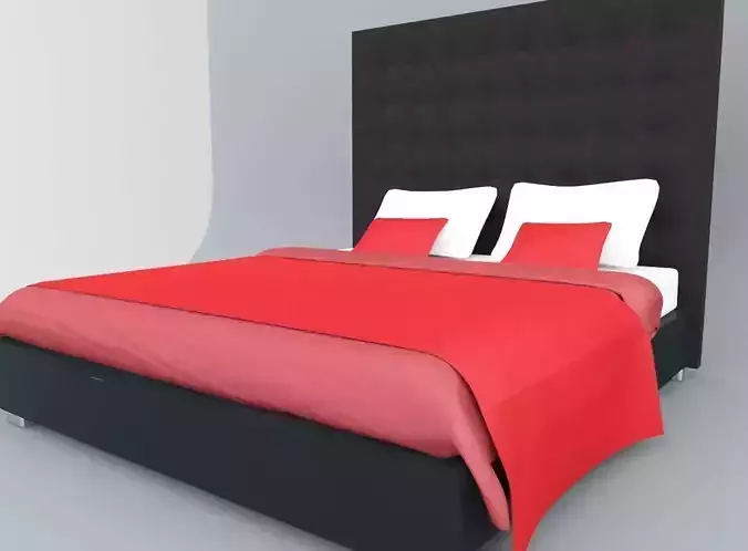 Leather Bed 3dsmax lowpoly