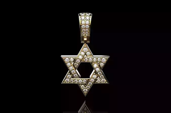 STAR OF DAVID DIAMOND PENDANT18k