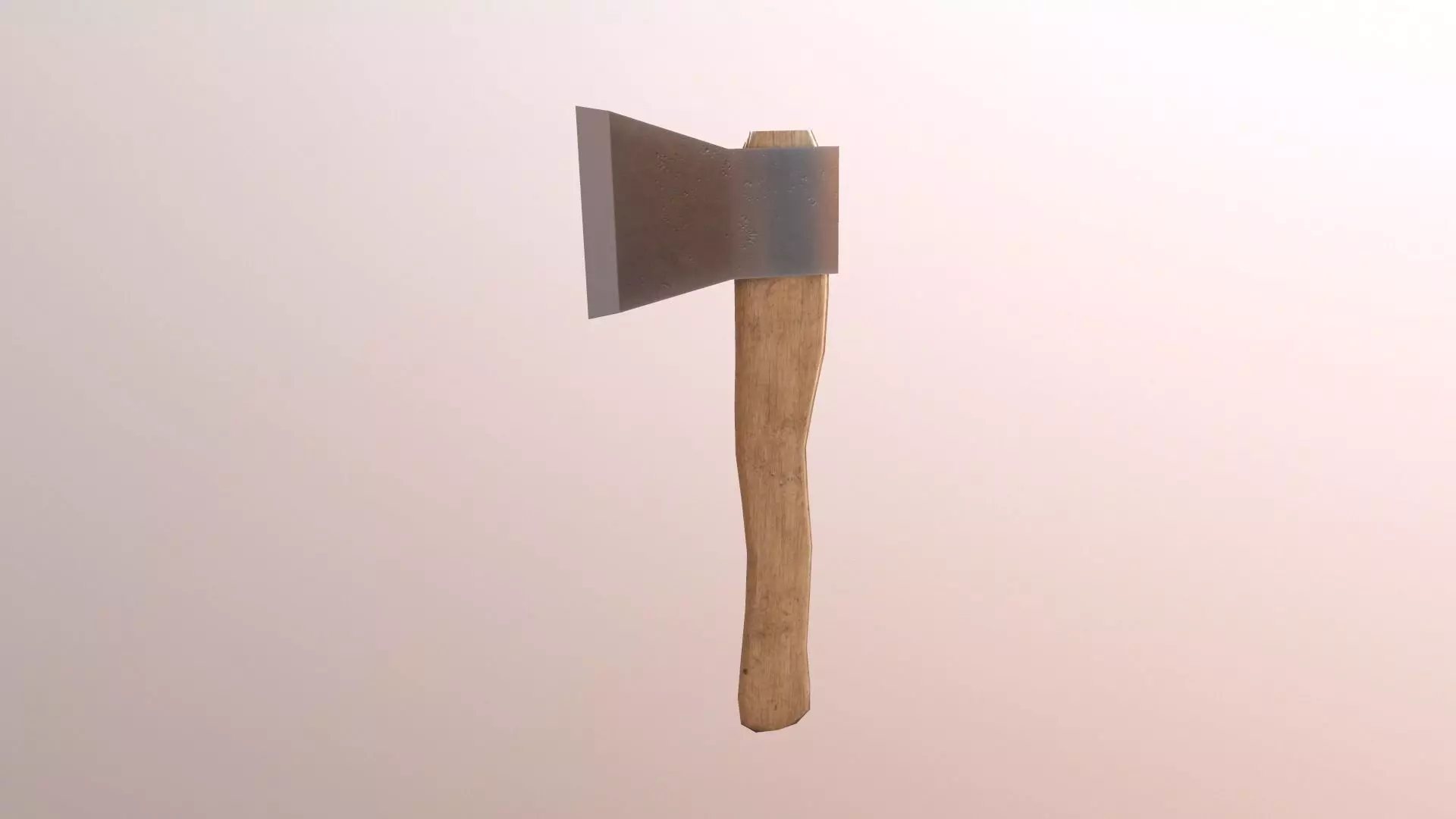 PBR Low-Poly Axe Game Ready Free low-poly 3D model