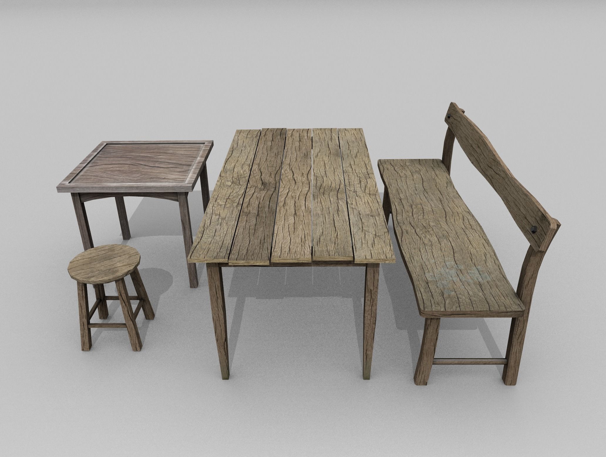 Village Props Low-poly 3D model_6