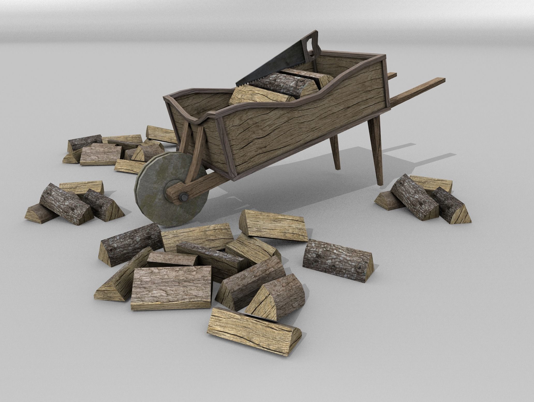 Village Props Low-poly 3D model_11
