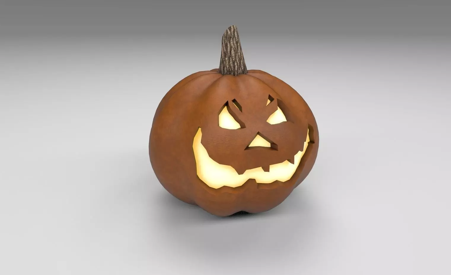 Halloween pumpkin Low-poly 3D model_0