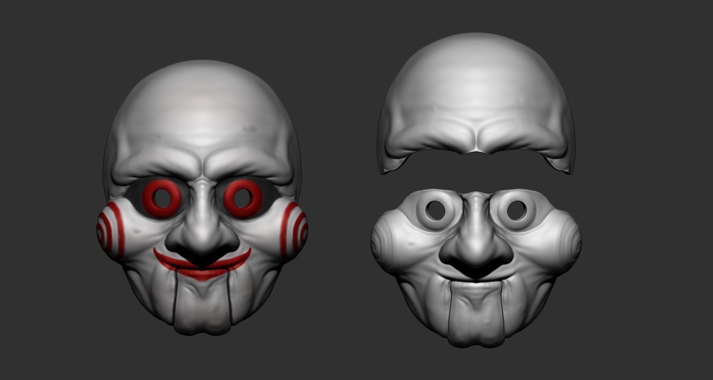 Saw Billy Puppet - Mask for Cosplay 3D print model_12