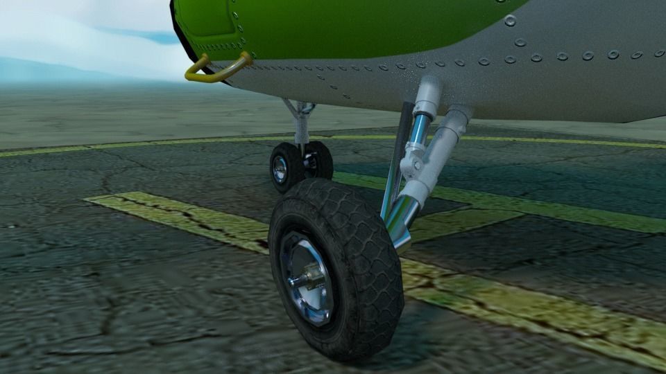 Rigged low poly cartoon helicopter Low-poly 3D model_8