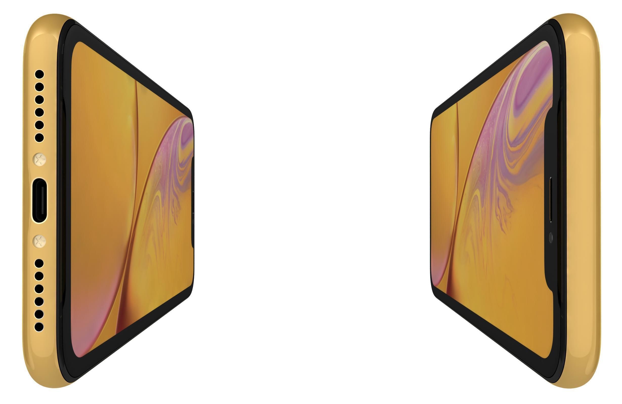 Apple iPhone Xr Yellow 3D model_2