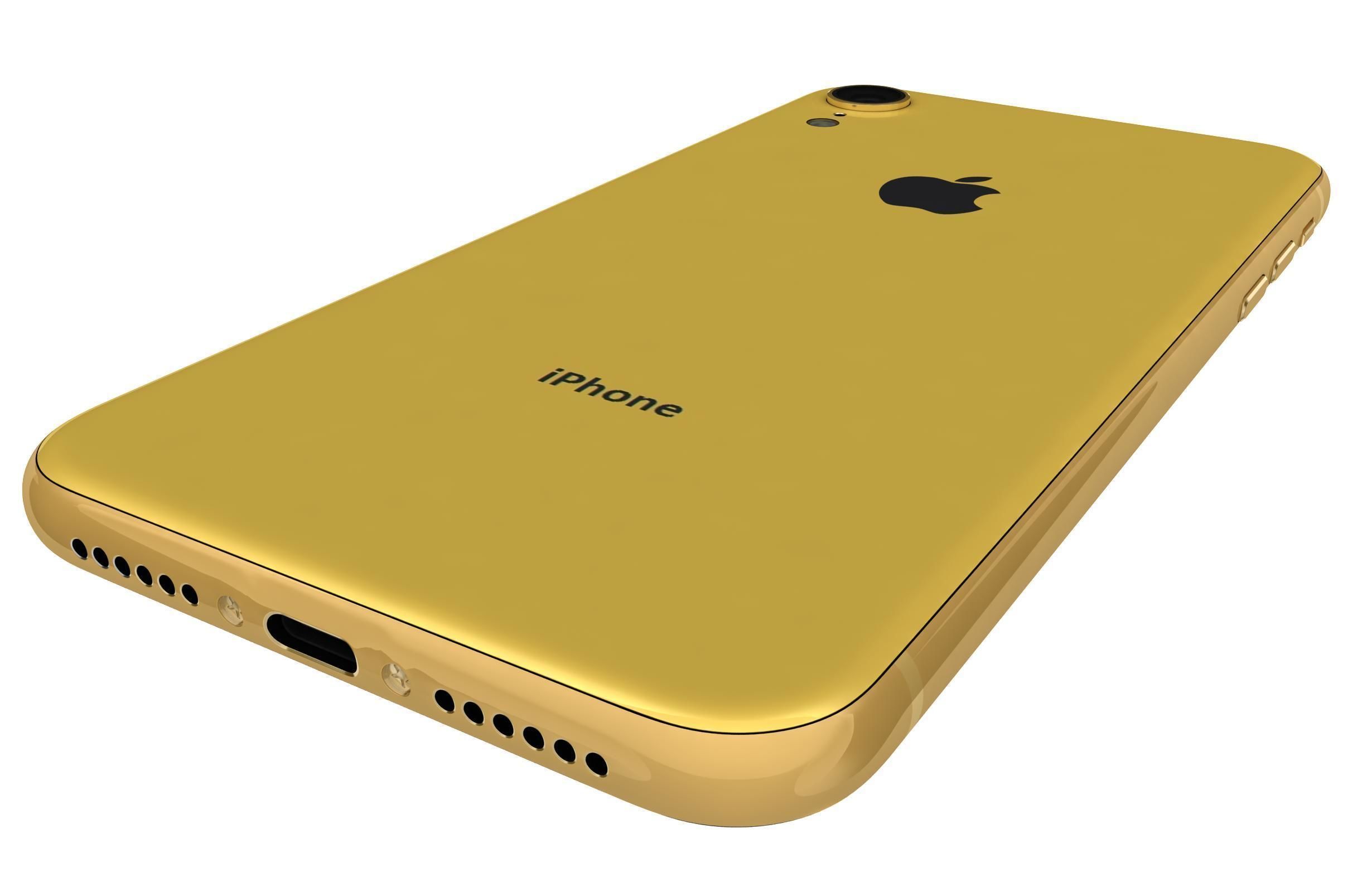 Apple iPhone Xr Yellow 3D model_9