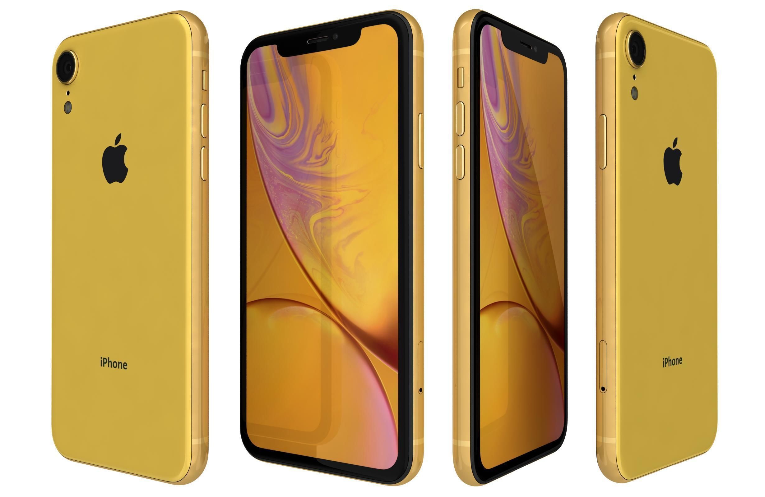 Apple iPhone Xr Yellow 3D model_1