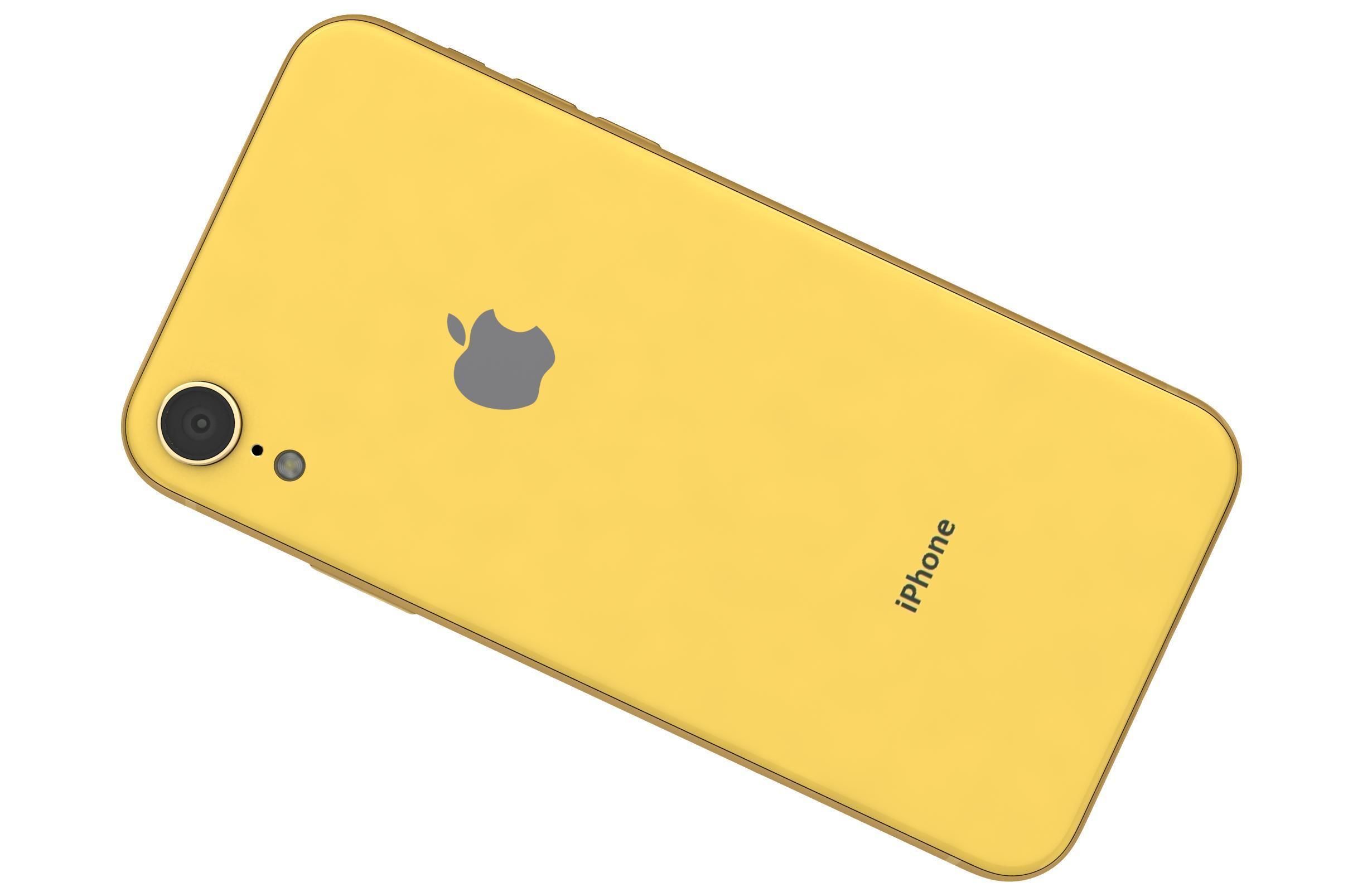 Apple iPhone Xr Yellow 3D model_5