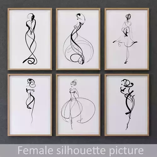 Female silhouette frame