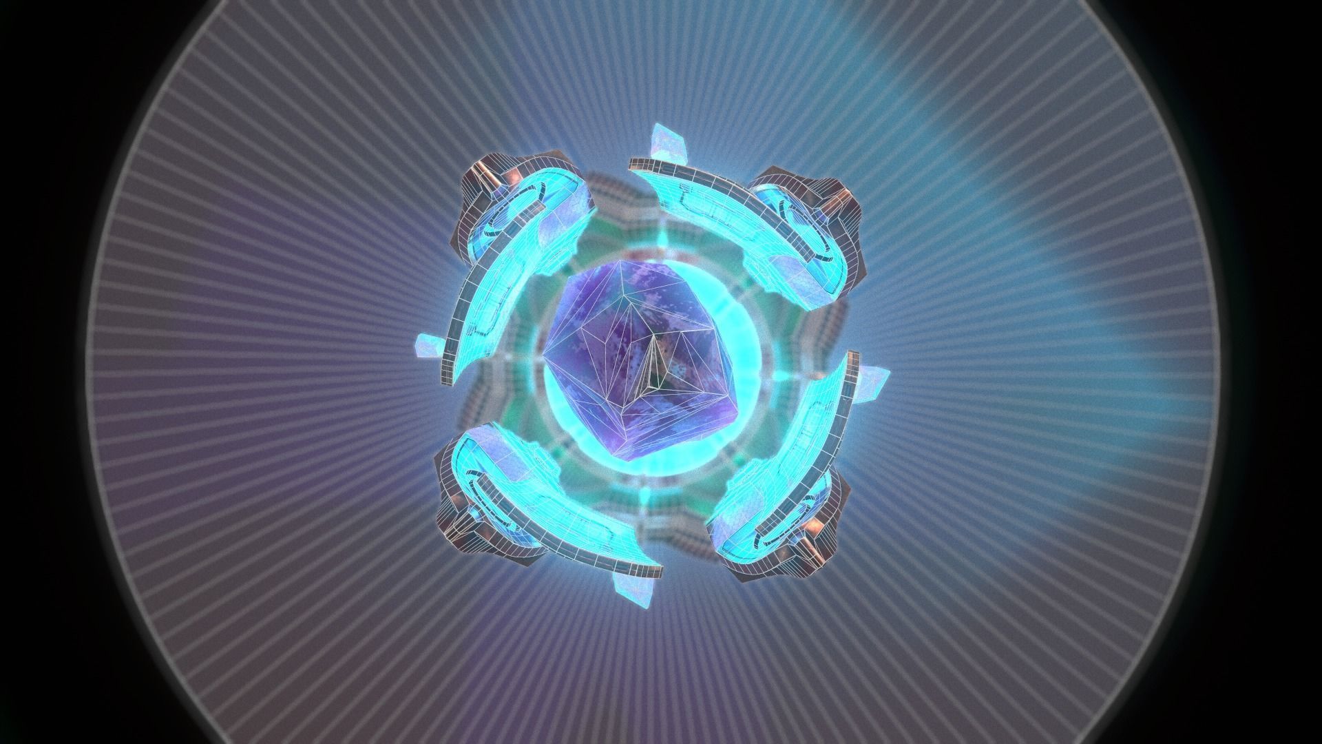 Crystal altar PBR Low-poly 3D model_6