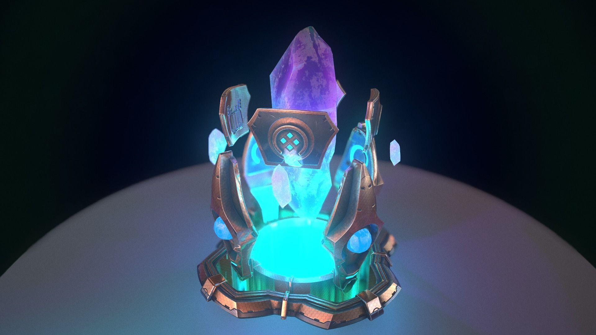 Crystal altar PBR Low-poly 3D model_12