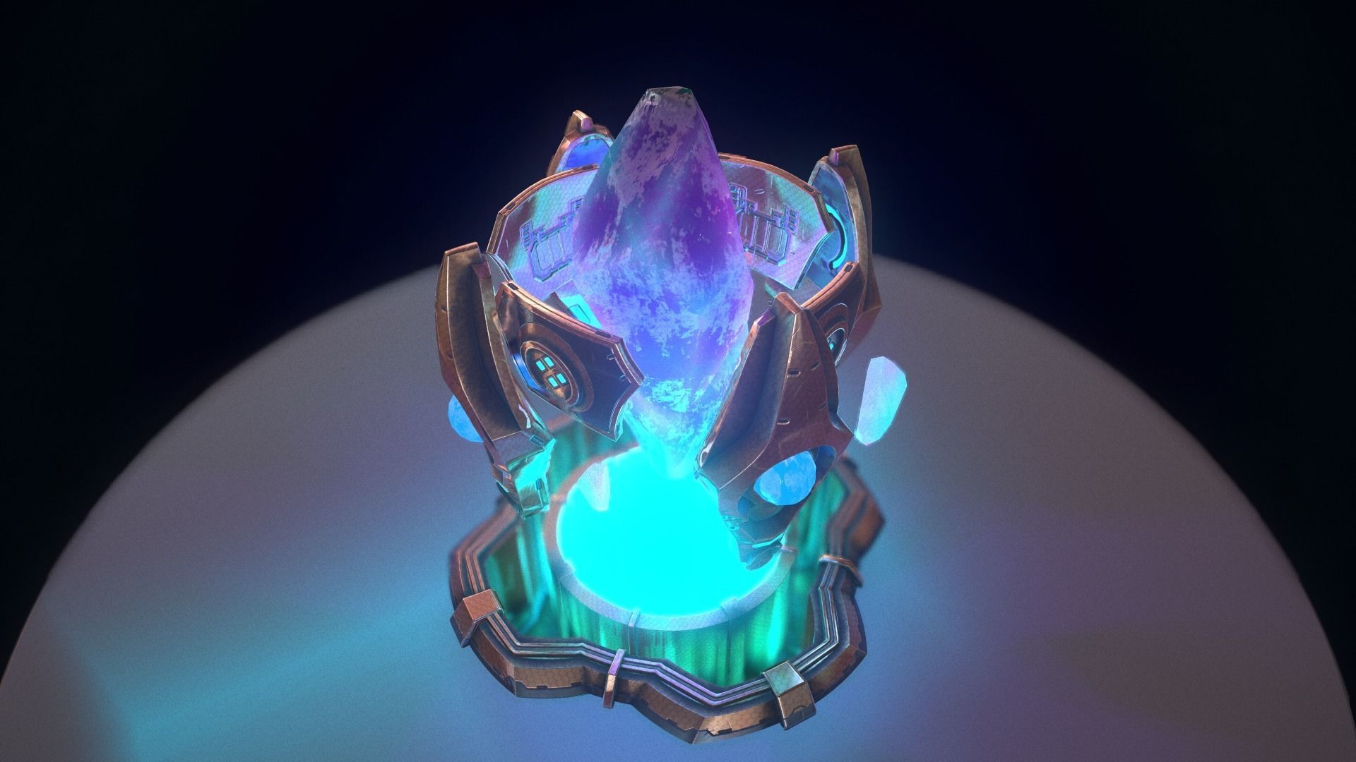 Crystal altar PBR Low-poly 3D model_8