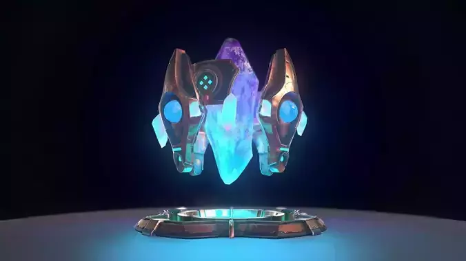 Crystal altar PBR  Low-poly 3D model