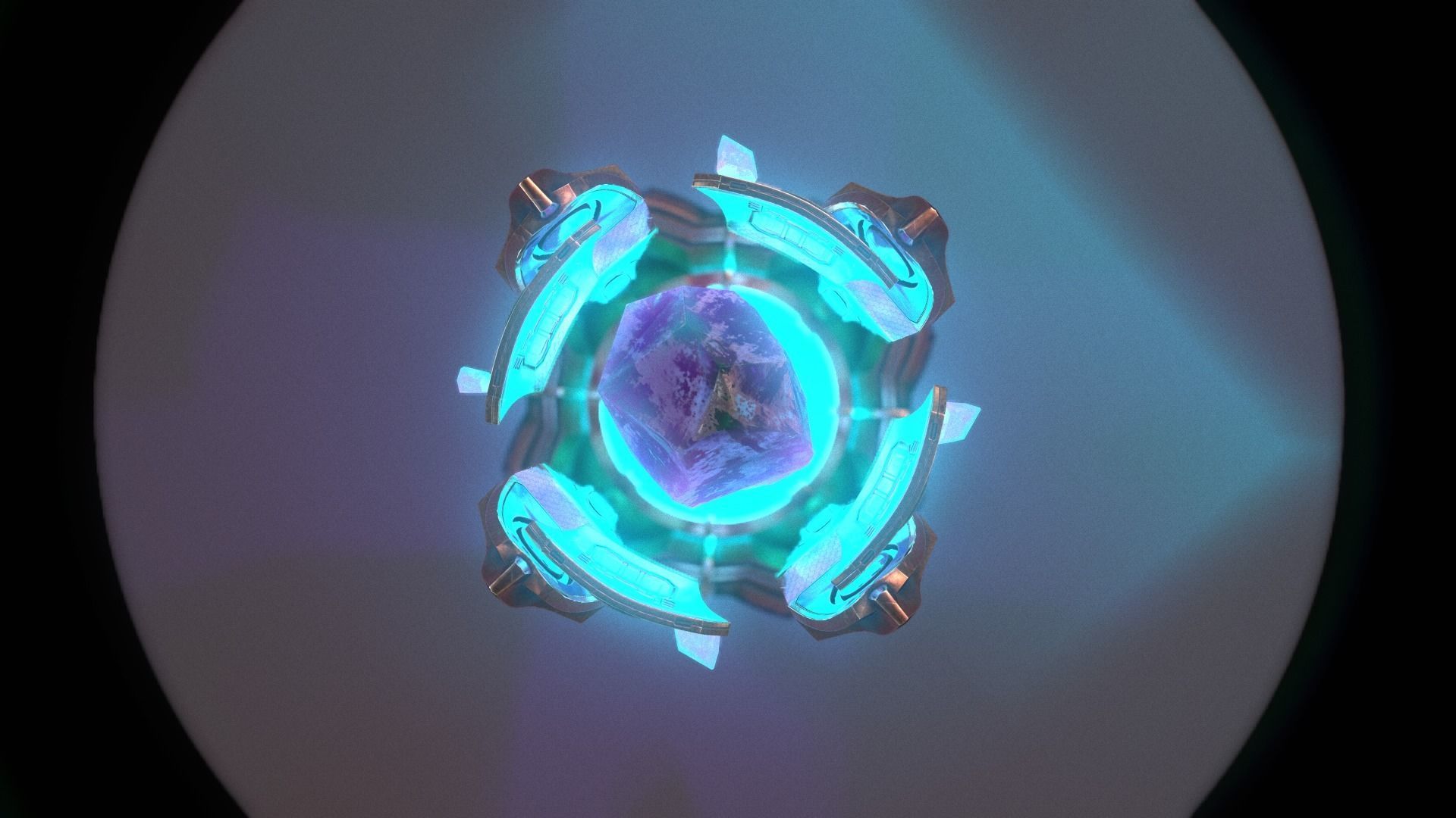 Crystal altar PBR Low-poly 3D model_5