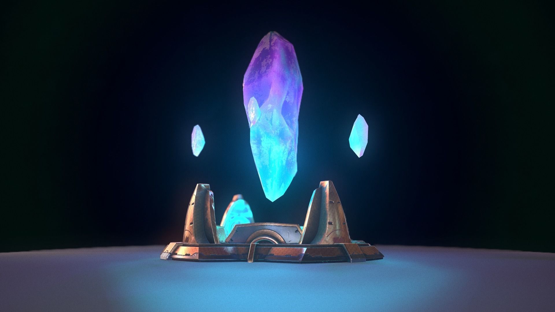 Crystal altar PBR Low-poly 3D model_10