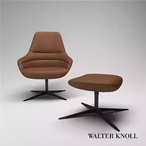 Armchair and Tabouret Kyo Lounge 171-10 from Walter Knoll  
