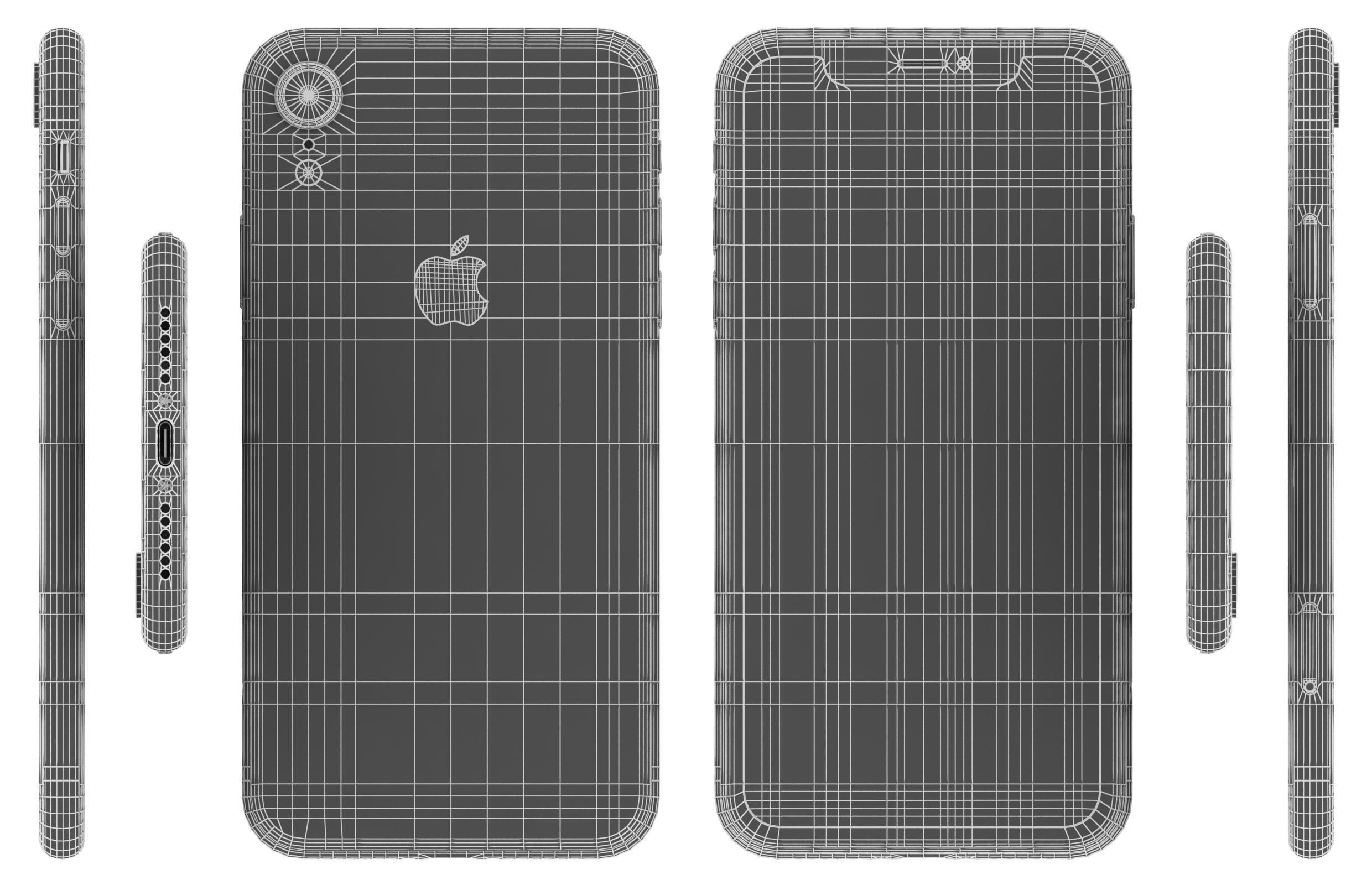 Apple iPhone Xr All Colors 3D model_11