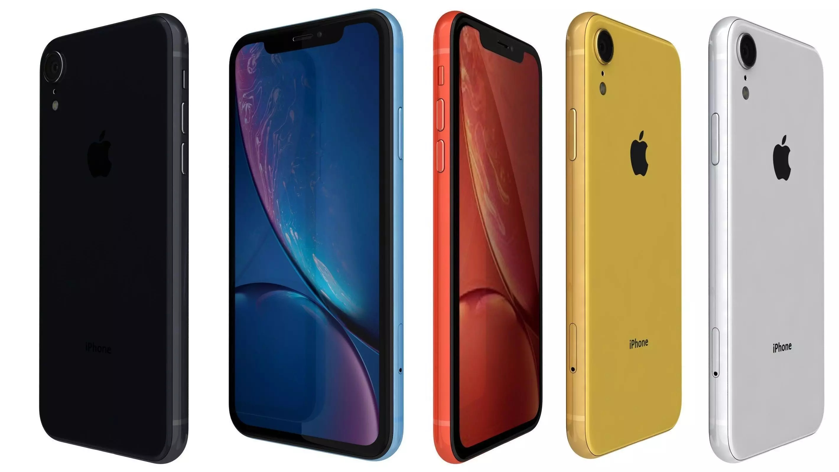 Apple iPhone Xr All Colors 3D model_0