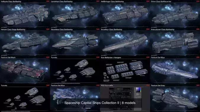 Spaceship Capital Ships Collection II 
