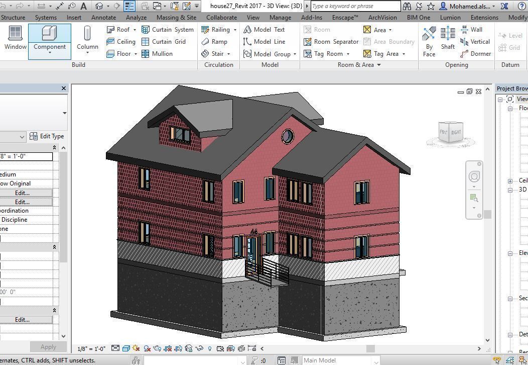 62 Different Revit Models 3D model 3D model_125