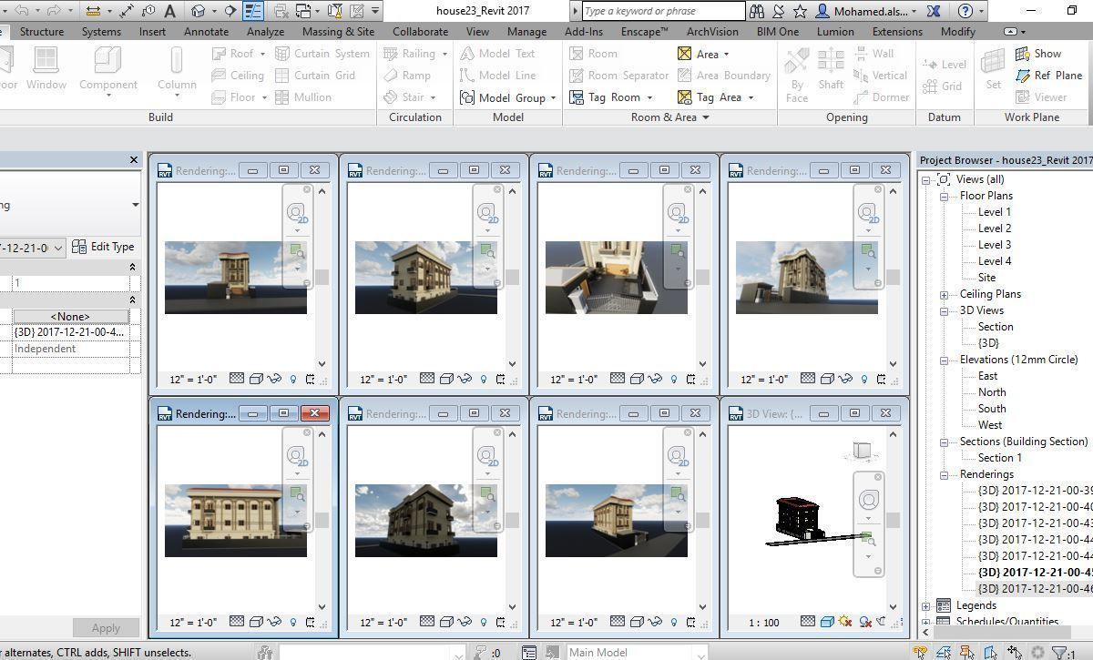 62 Different Revit Models 3D model 3D model_113