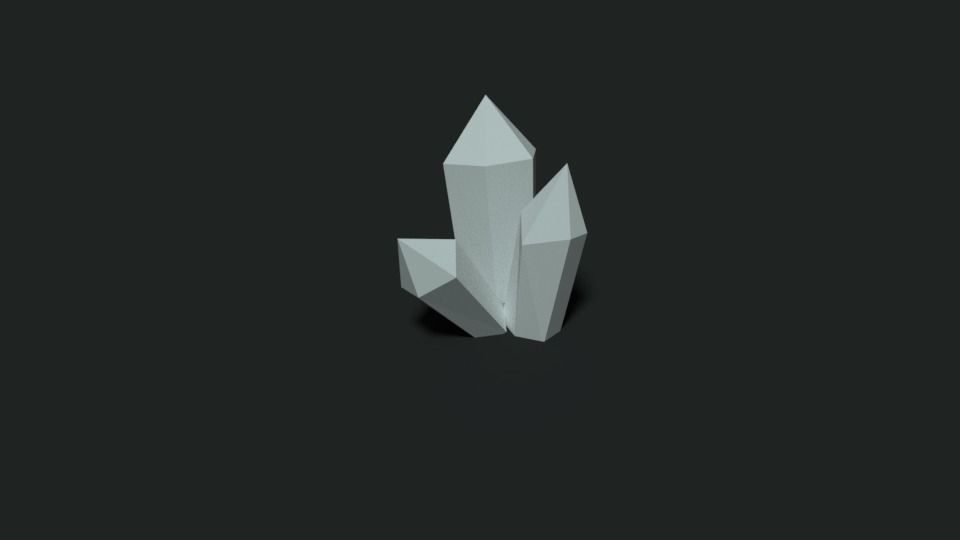 Hand Painted Crystal Free low-poly 3D model_1