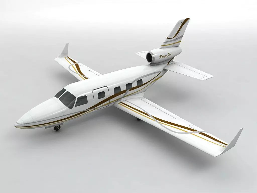 Piper Jet Aircraft Low-poly 3D model_0