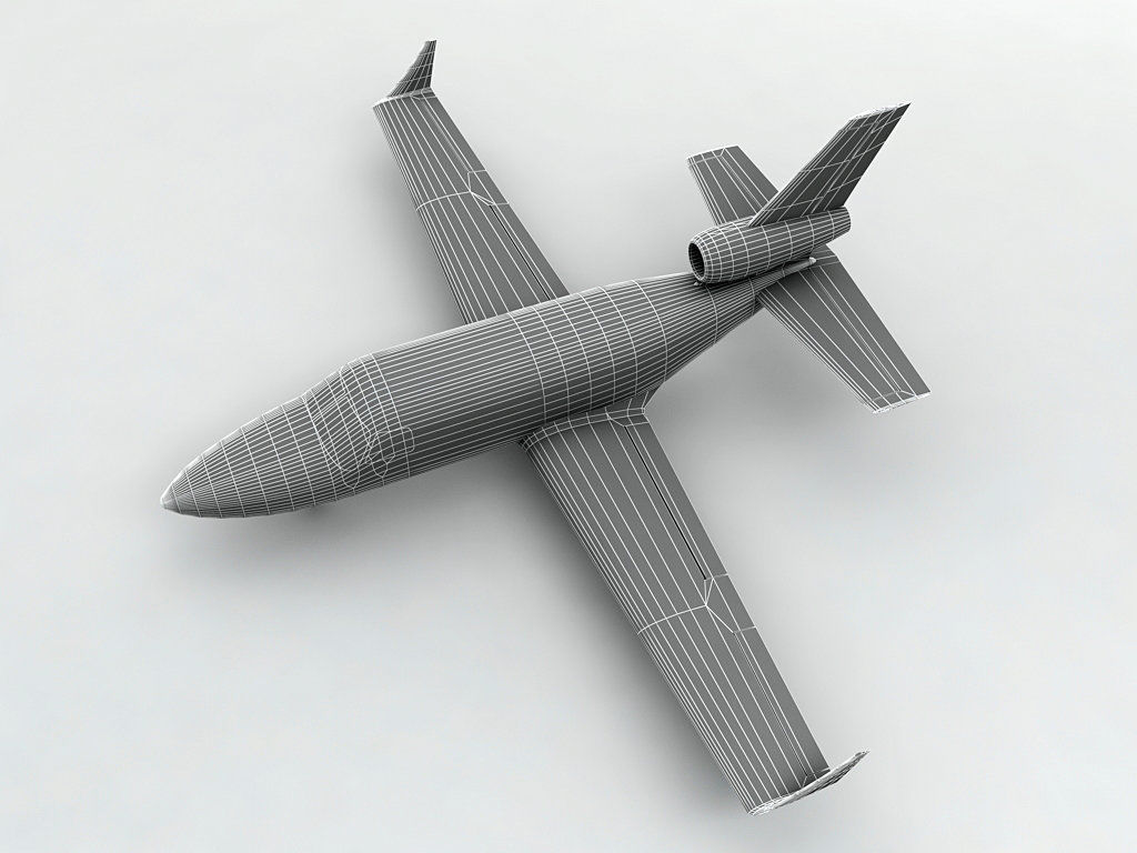 Piper Jet Aircraft Low-poly 3D model_2