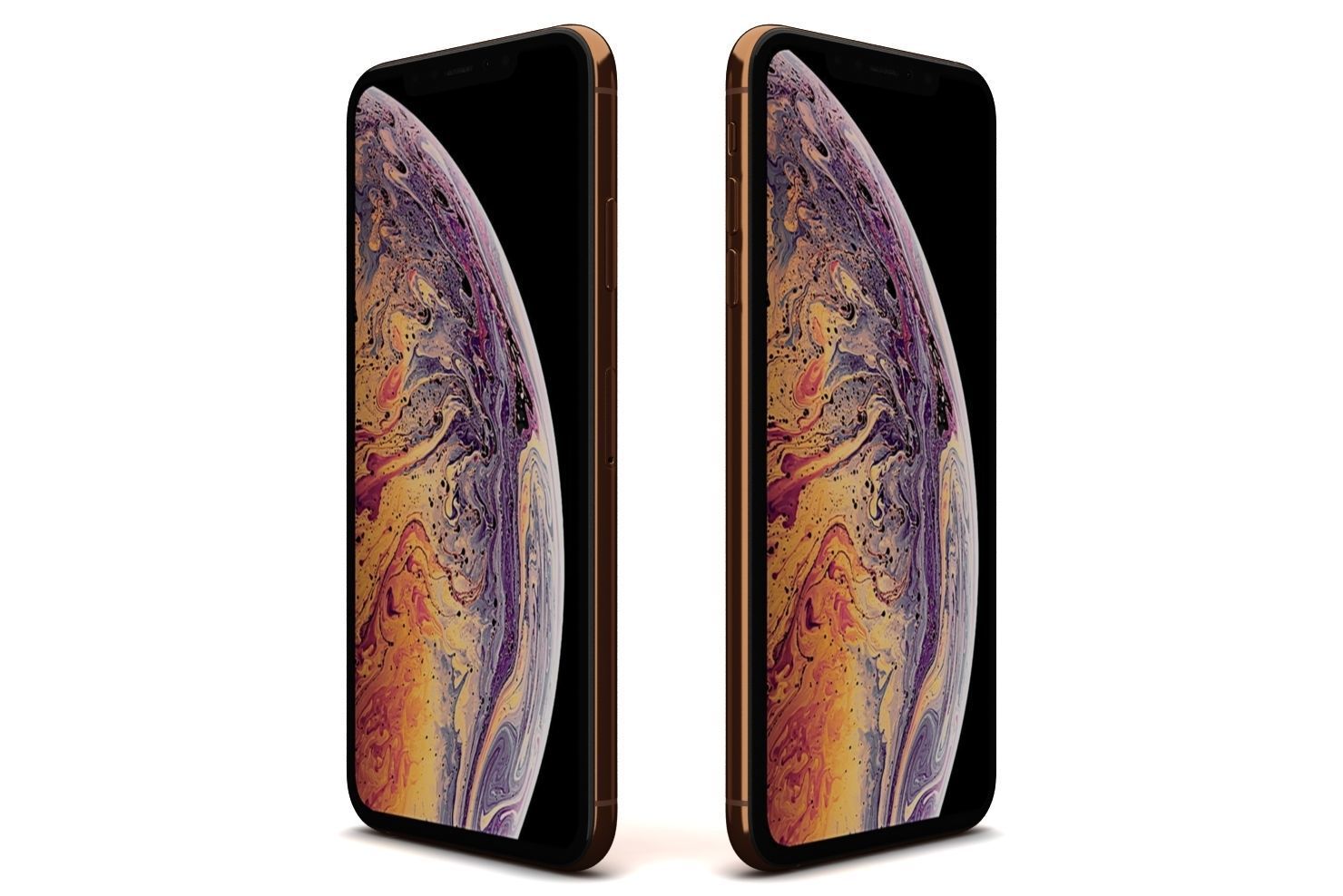 Apple iPhone XS Max Gold Low-poly 3D model_5