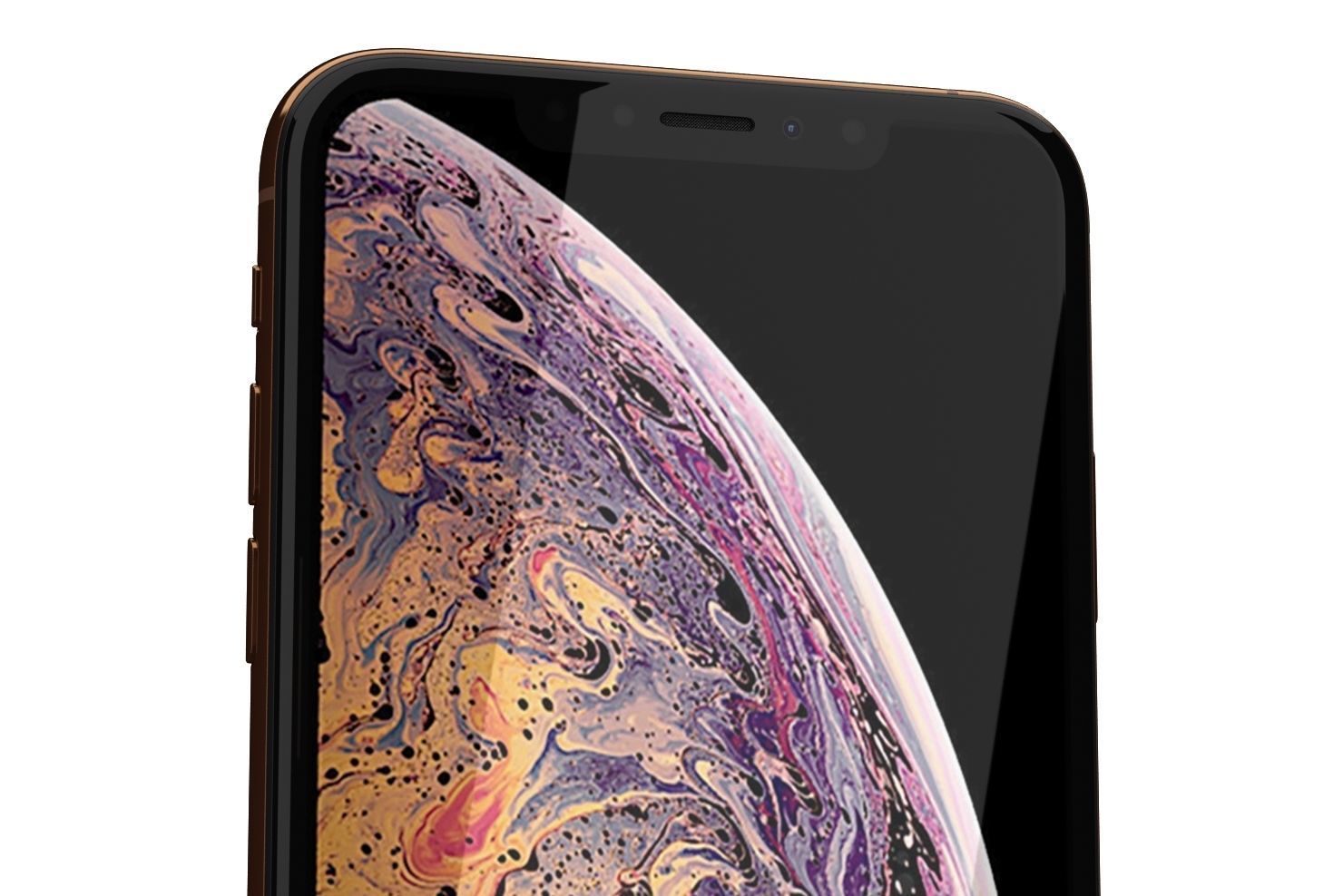 Apple iPhone XS Max Gold Low-poly 3D model_21