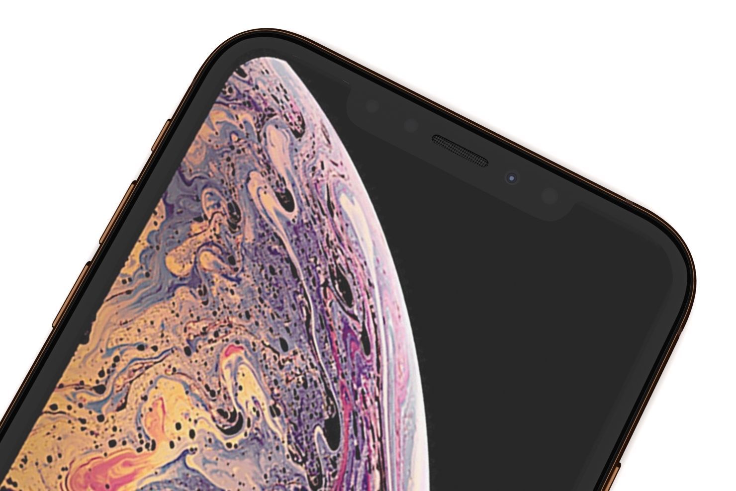 Apple iPhone XS Max Gold Low-poly 3D model_15
