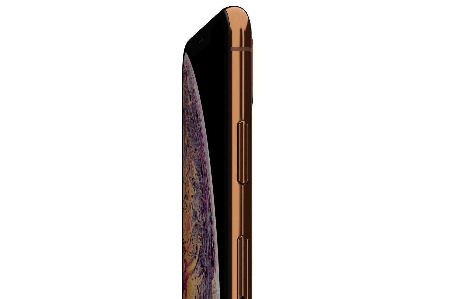 Apple iPhone XS Max Gold Low-poly 3D model_20