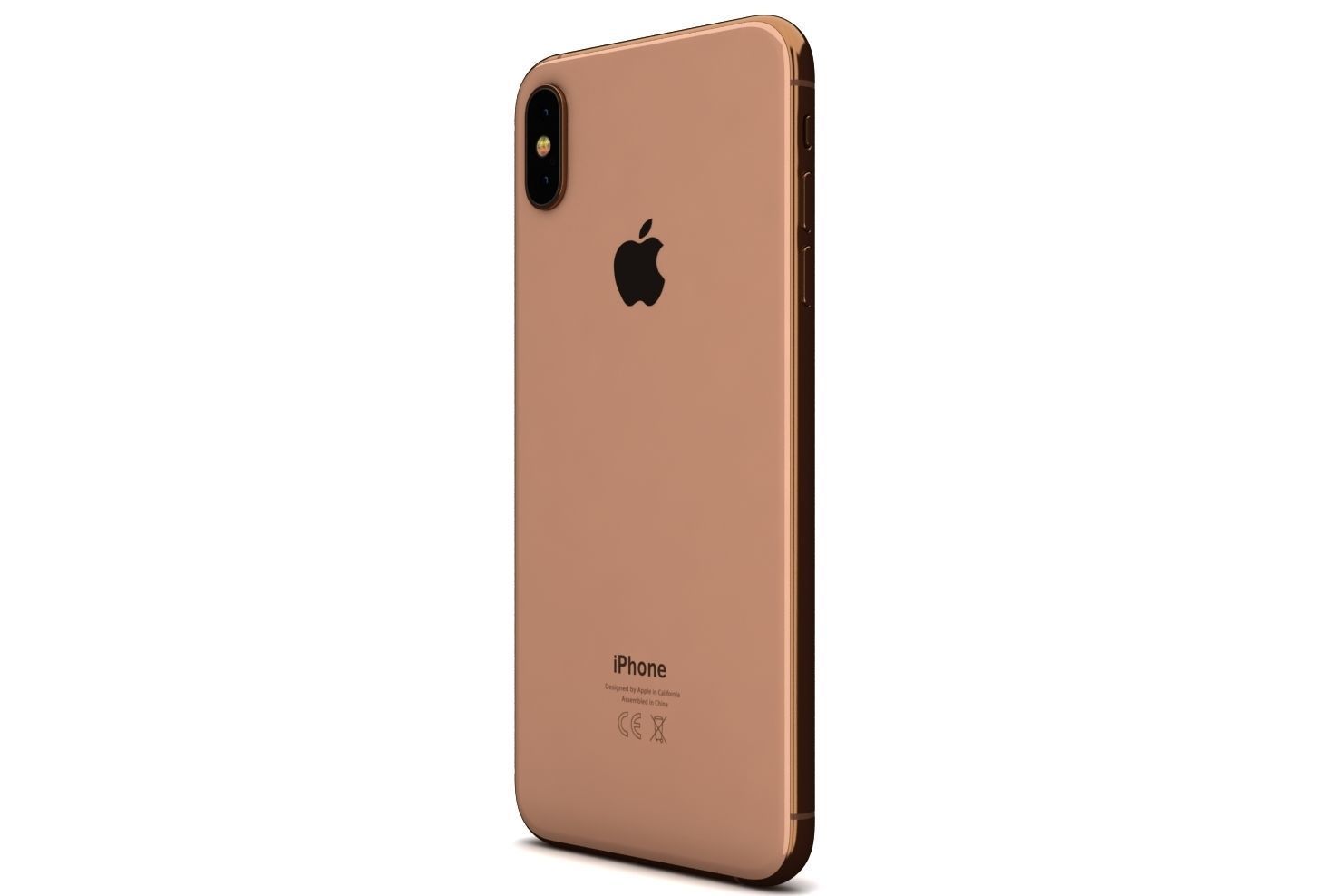 Apple iPhone XS Max Gold Low-poly 3D model_12
