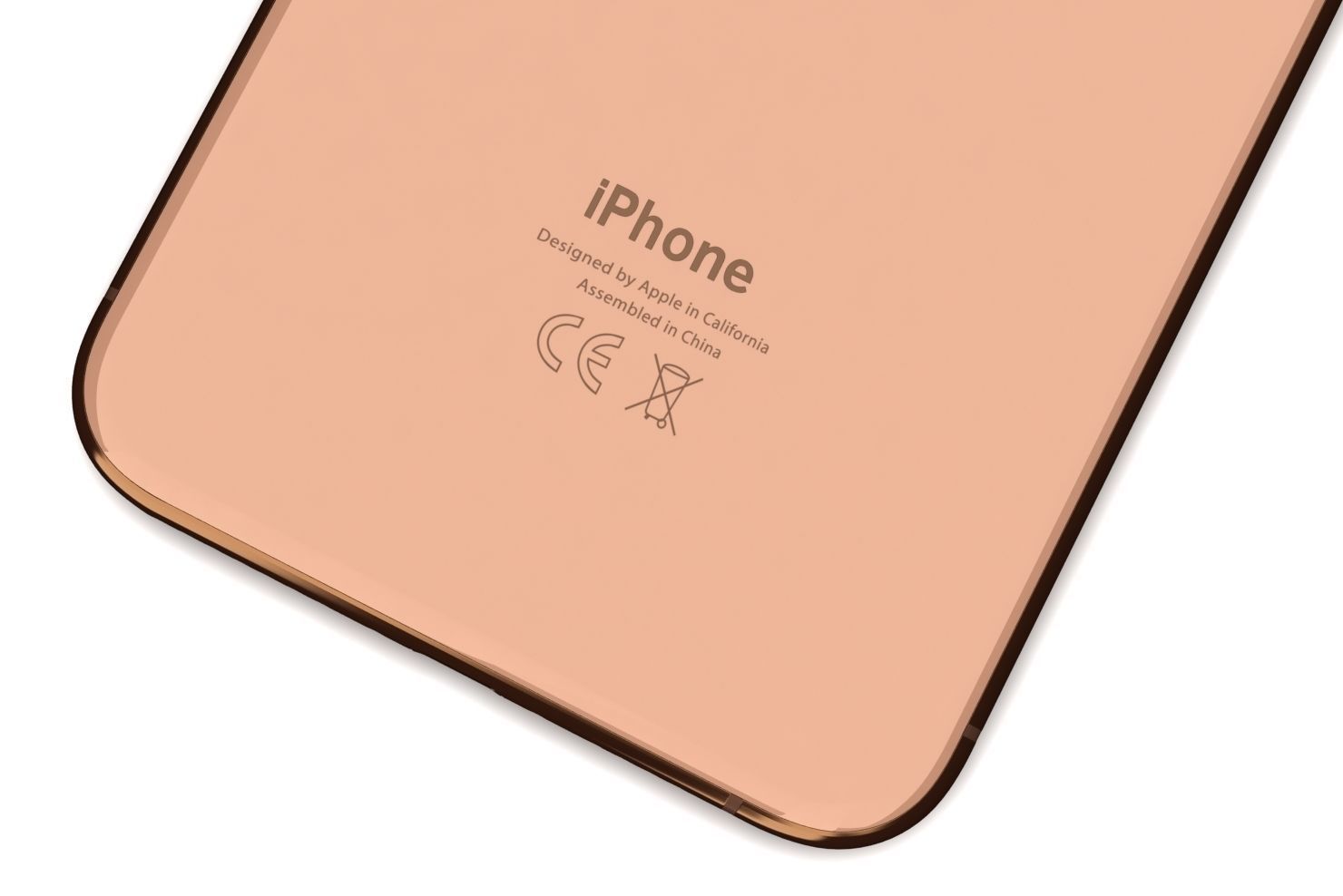 Apple iPhone XS Max Gold Low-poly 3D model_18