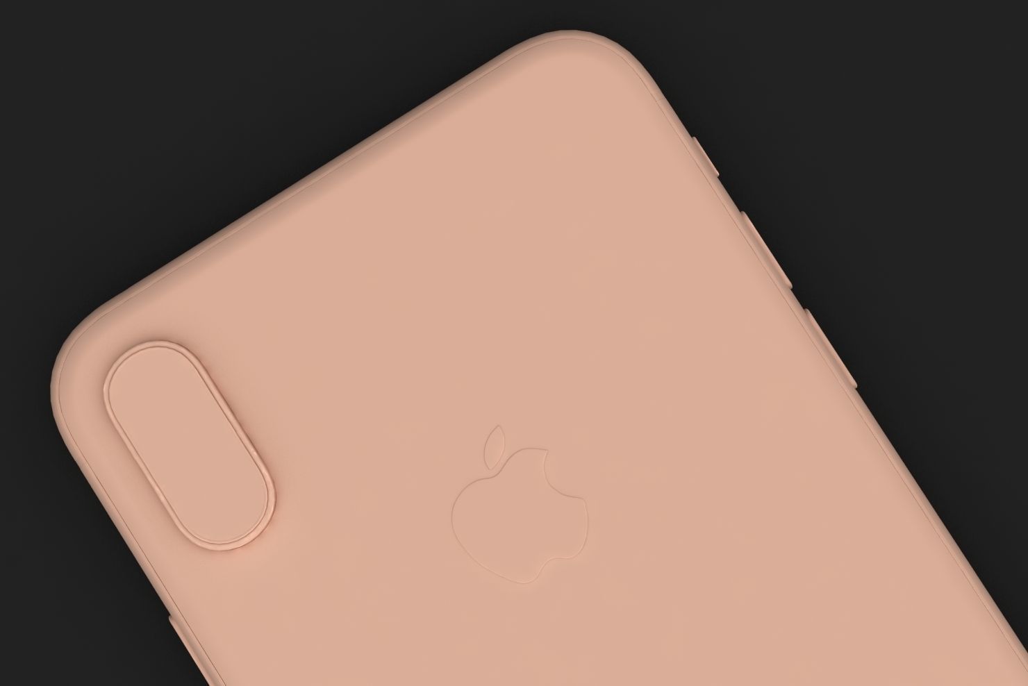 Apple iPhone XS Max Gold Low-poly 3D model_40