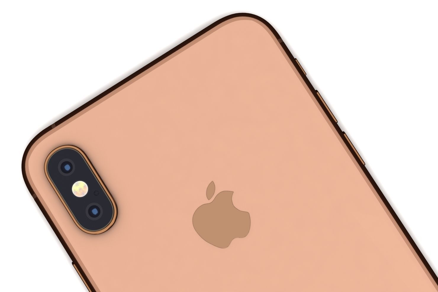 Apple iPhone XS Max Gold Low-poly 3D model_16