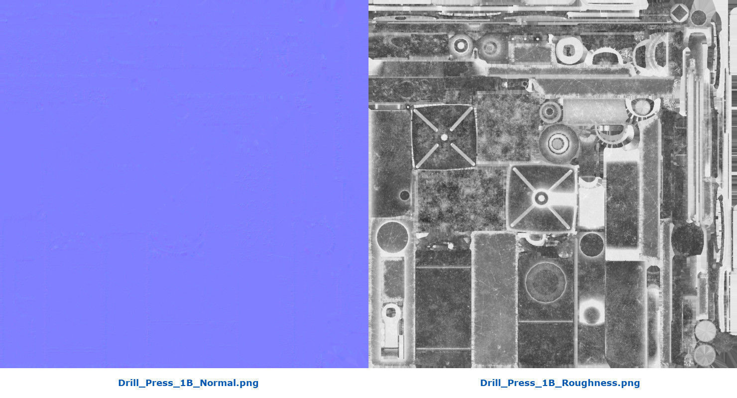 Drill Press 1B Low-poly 3D model_8