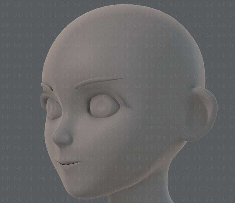 Base mesh girl characterV06 Low-poly 3D model_37