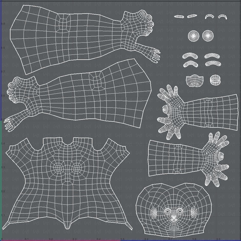 Base mesh girl characterV06 Low-poly 3D model_45