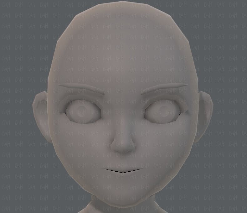 Base mesh girl characterV06 Low-poly 3D model_35