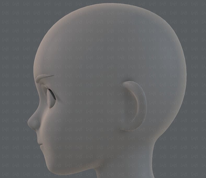 Base mesh girl characterV06 Low-poly 3D model_39