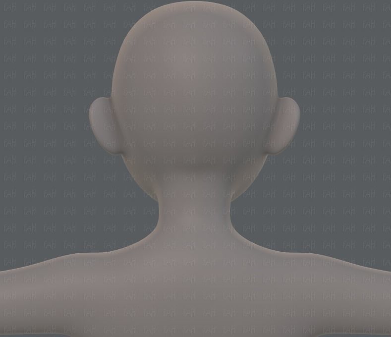 Base mesh girl characterV06 Low-poly 3D model_21