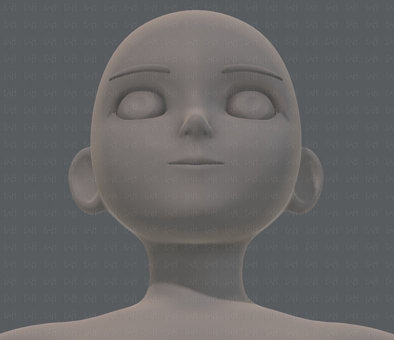 Base mesh girl characterV06 Low-poly 3D model_41