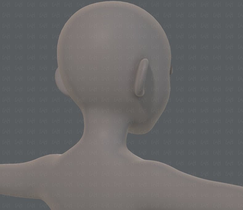 Base mesh girl characterV06 Low-poly 3D model_20