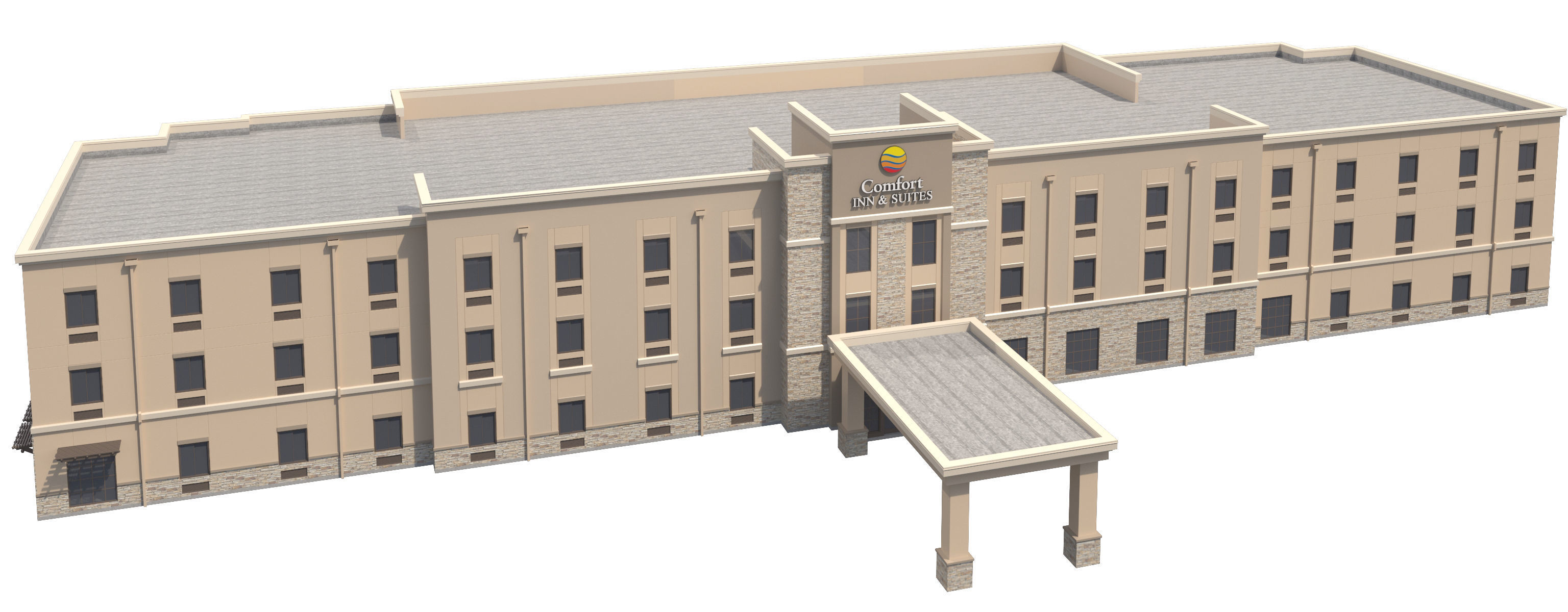 Commercial Building-026 Comfort Inn and Suites Hotel 3D model_6