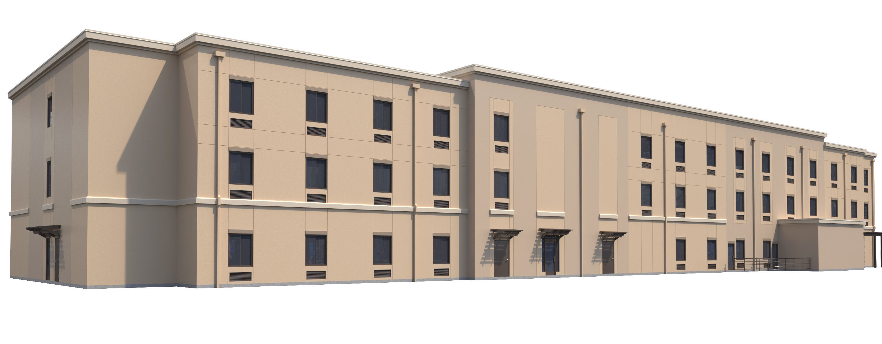 Commercial Building-026 Comfort Inn and Suites Hotel 3D model_3