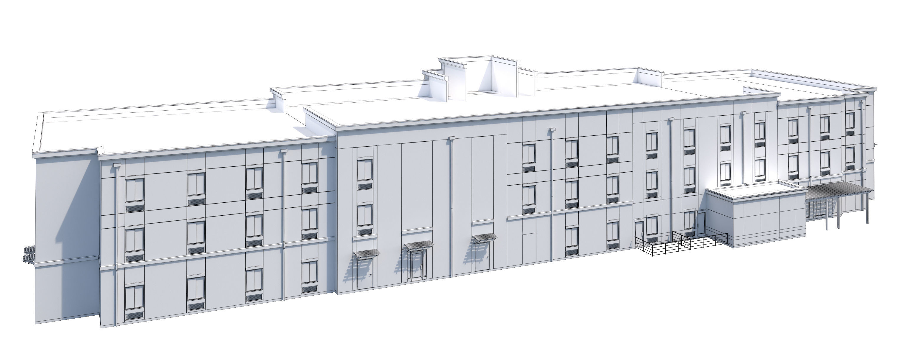 Commercial Building-026 Comfort Inn and Suites Hotel 3D model_13