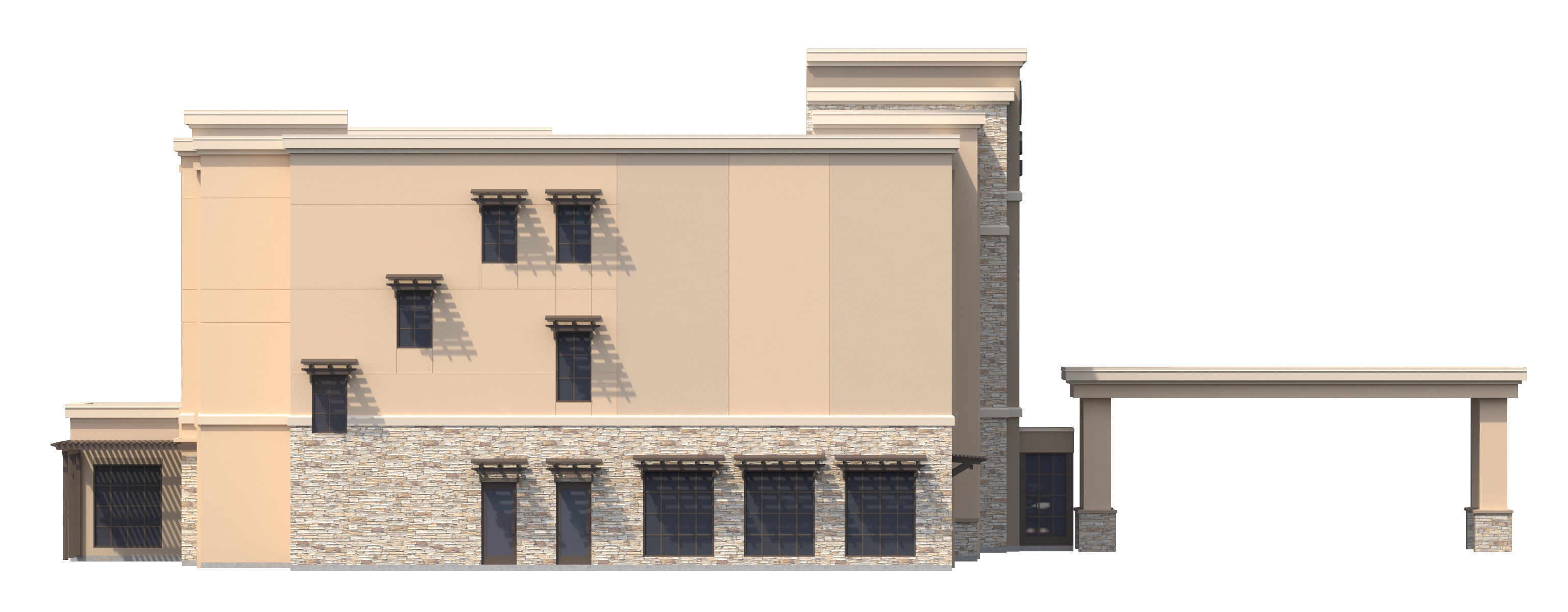 Commercial Building-026 Comfort Inn and Suites Hotel 3D model_10