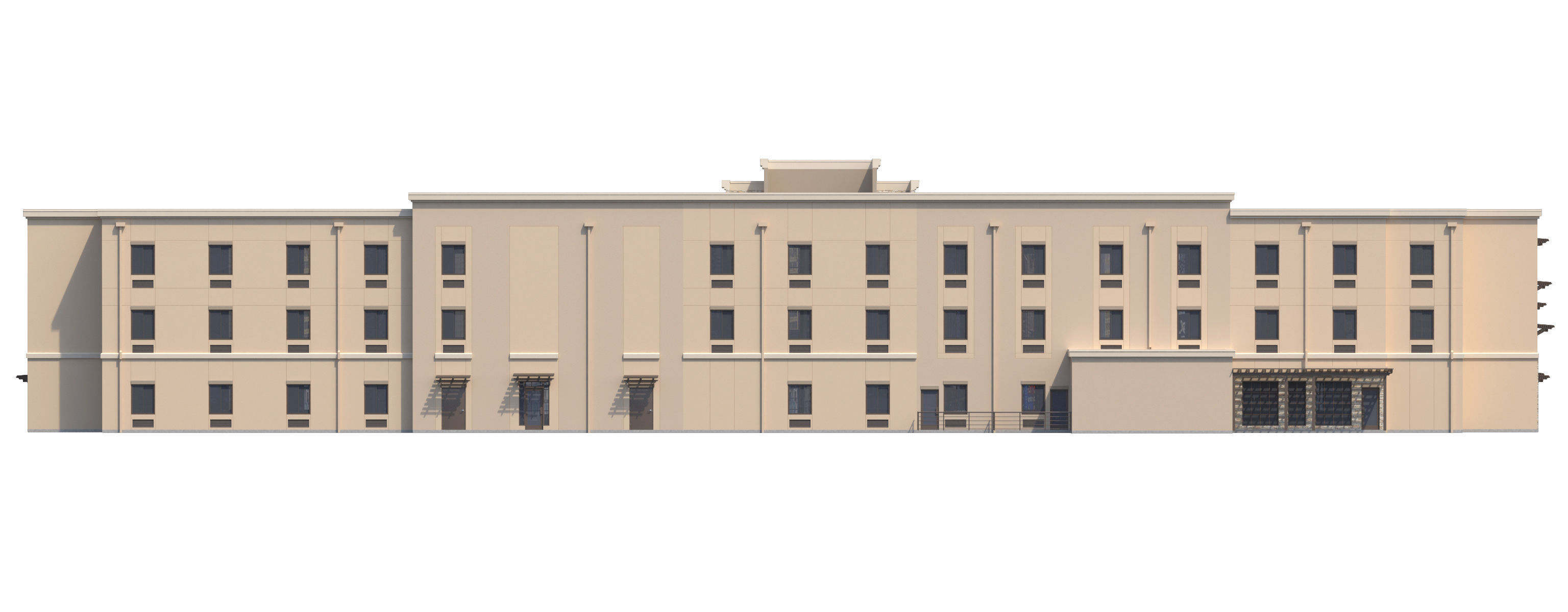 Commercial Building-026 Comfort Inn and Suites Hotel 3D model_9