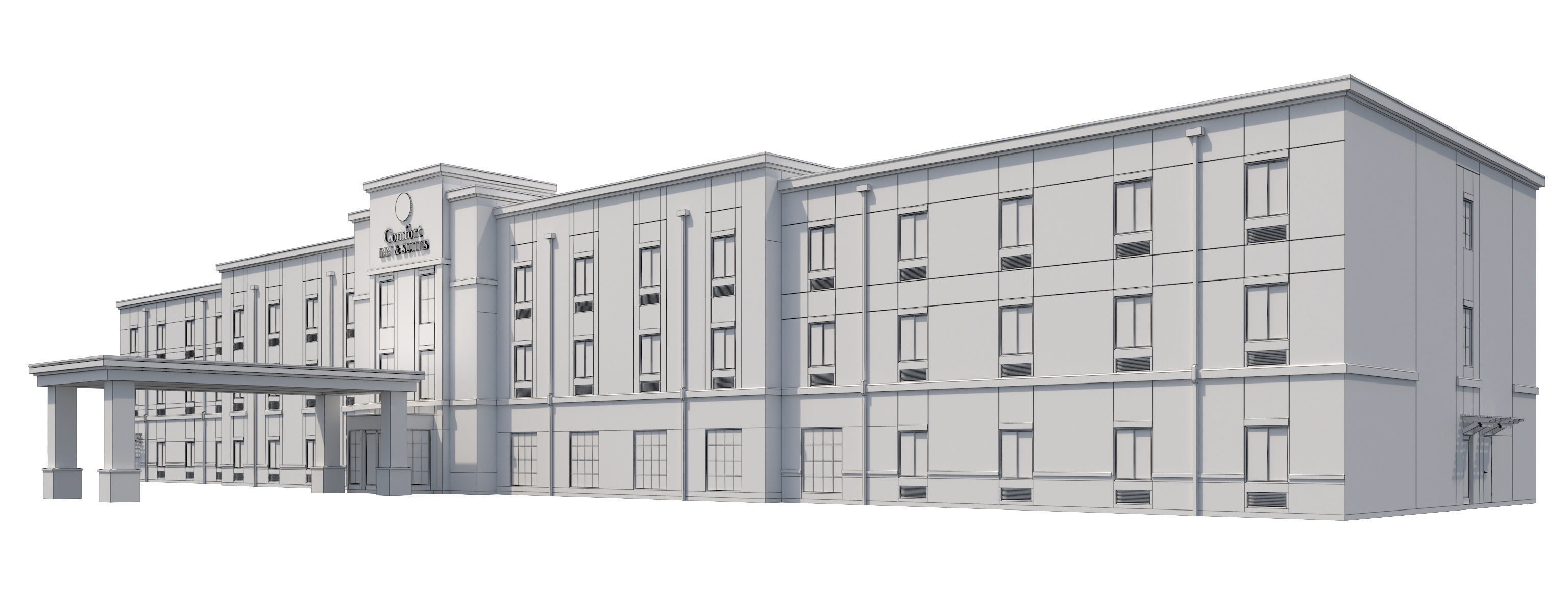 Commercial Building-026 Comfort Inn and Suites Hotel 3D model_12